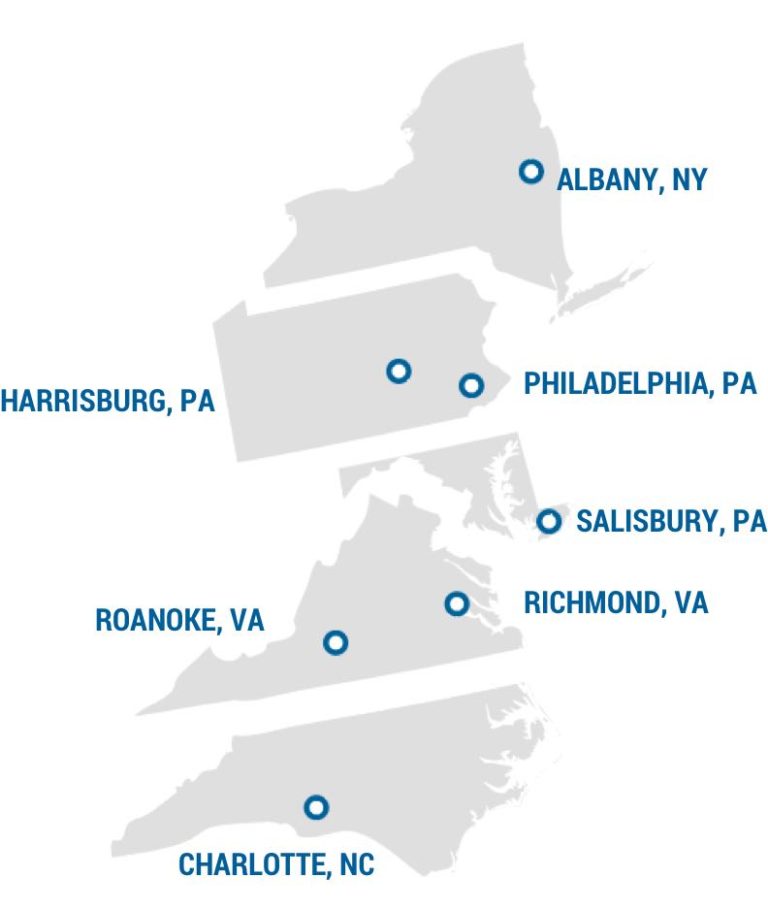 Map of Maintenance Base Locations